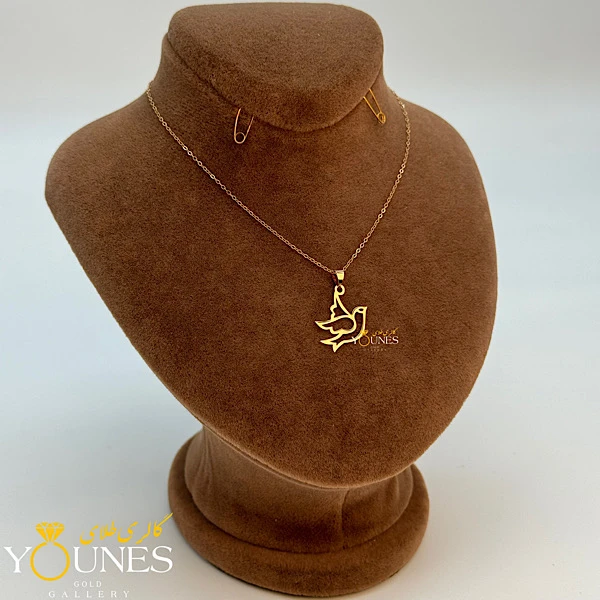 آویز کبوتر طلا لیزری